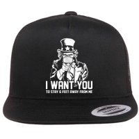 Uncle Sam I Want You To Save 6 Feet Away From Me Flatbill Hat