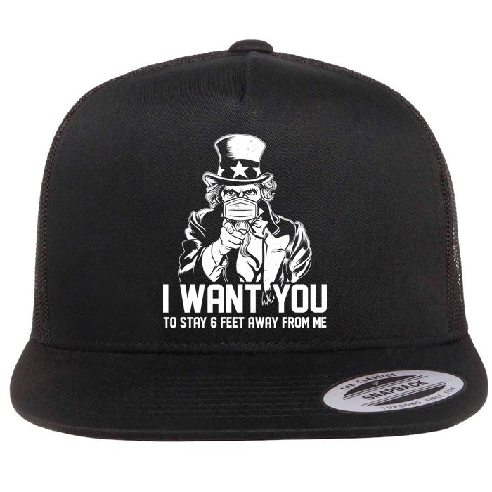 Uncle Sam I Want You To Save 6 Feet Away From Me Flatbill Hat