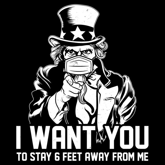 Uncle Sam I Want You To Save 6 Feet Away From Me Flatbill Hat