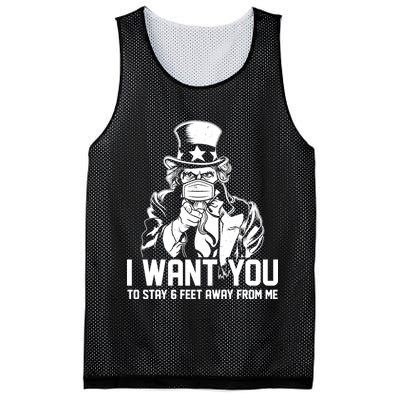 Uncle Sam I Want You To Save 6 Feet Away From Me Mesh Reversible Basketball Jersey Tank