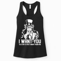 Uncle Sam I Want You To Save 6 Feet Away From Me Womens Tank Top