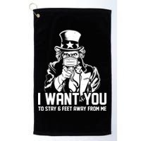 Uncle Sam I Want You To Save 6 Feet Away From Me Golf Towel