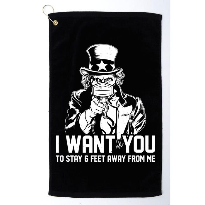 Uncle Sam I Want You To Save 6 Feet Away From Me Golf Towel