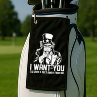 Uncle Sam I Want You To Save 6 Feet Away From Me Golf Towel