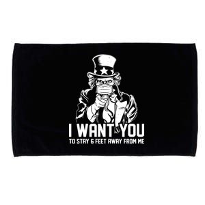 Uncle Sam I Want You To Save 6 Feet Away From Me Microfiber Hand Towel