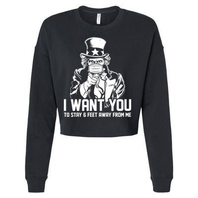 Uncle Sam I Want You To Save 6 Feet Away From Me Cropped Pullover Crew