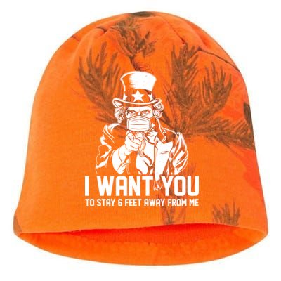 Uncle Sam I Want You To Save 6 Feet Away From Me Kati - Camo Knit Beanie