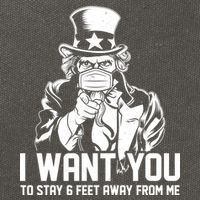 Uncle Sam I Want You To Save 6 Feet Away From Me Cotton Canvas Backpack