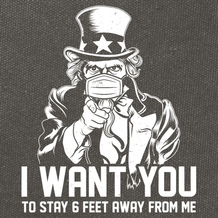 Uncle Sam I Want You To Save 6 Feet Away From Me Cotton Canvas Backpack