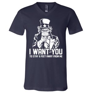 Uncle Sam I Want You To Save 6 Feet Away From Me V-Neck T-Shirt