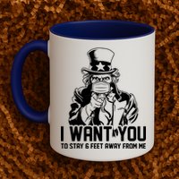 Uncle Sam I Want You To Save 6 Feet Away From Me Mug