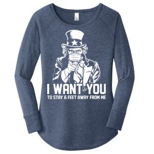 Uncle Sam I Want You To Save 6 Feet Away From Me Women's Perfect Tri Tunic Long Sleeve Shirt