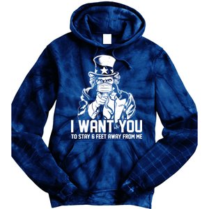 Uncle Sam I Want You To Save 6 Feet Away From Me Tie Dye Hoodie