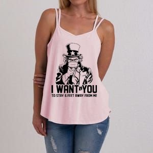 Uncle Sam I Want You To Save 6 Feet Away From Me Women's Strappy Tank