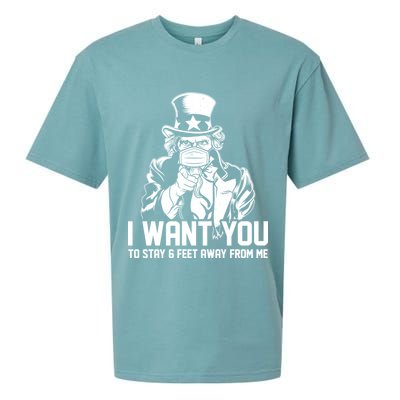 Uncle Sam I Want You To Save 6 Feet Away From Me Sueded Cloud Jersey T-Shirt