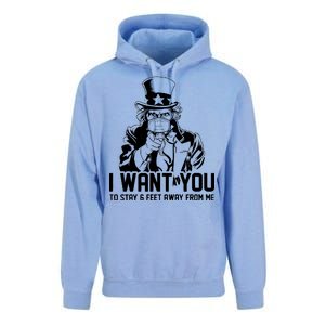 Uncle Sam I Want You To Save 6 Feet Away From Me Unisex Surf Hoodie