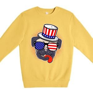 Uncle Sam Pug Premium Crewneck Sweatshirt