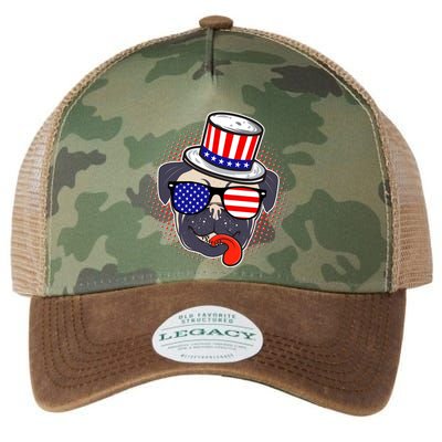 Uncle Sam Pug Legacy Tie Dye Trucker Hat