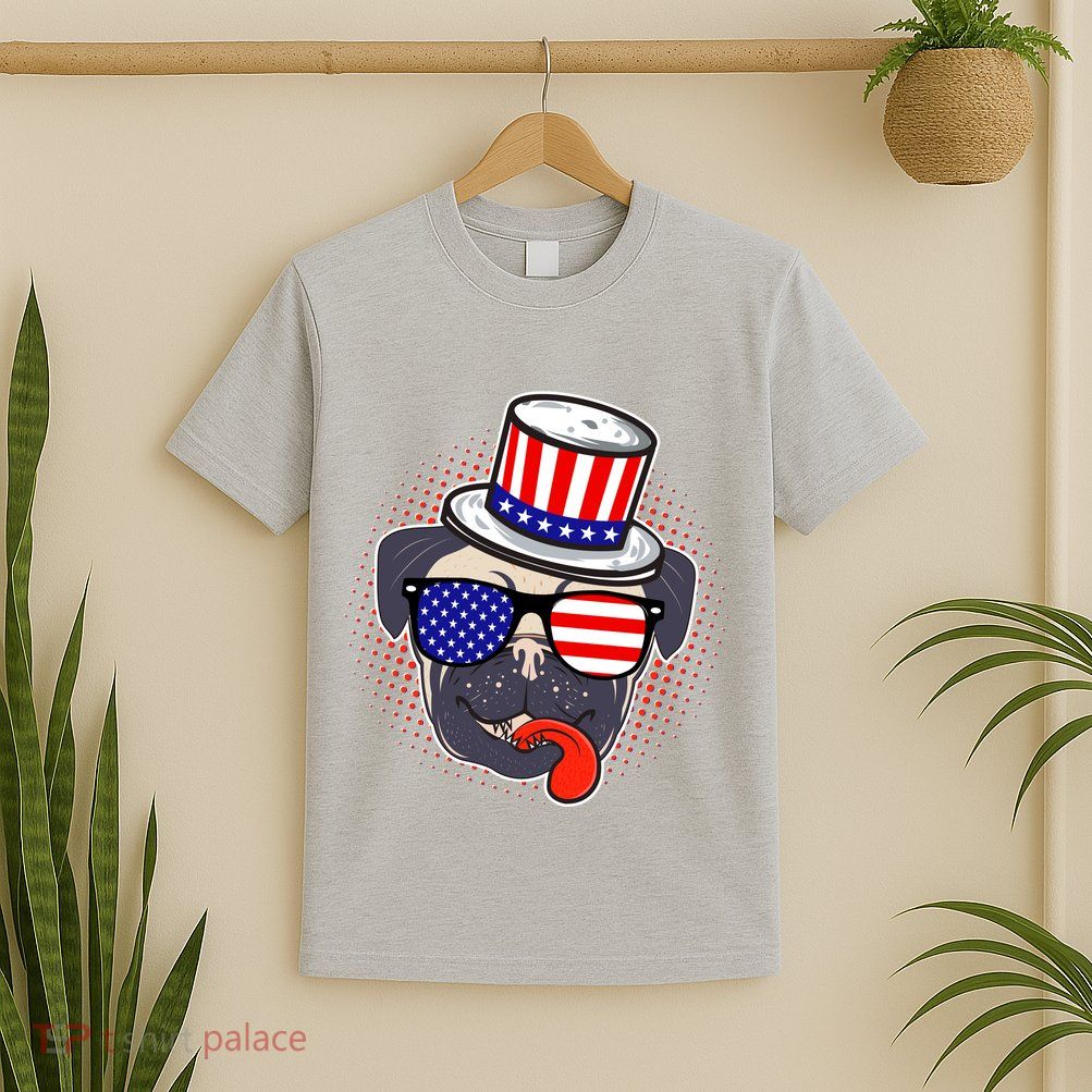 Uncle Sam Pug T-Shirt