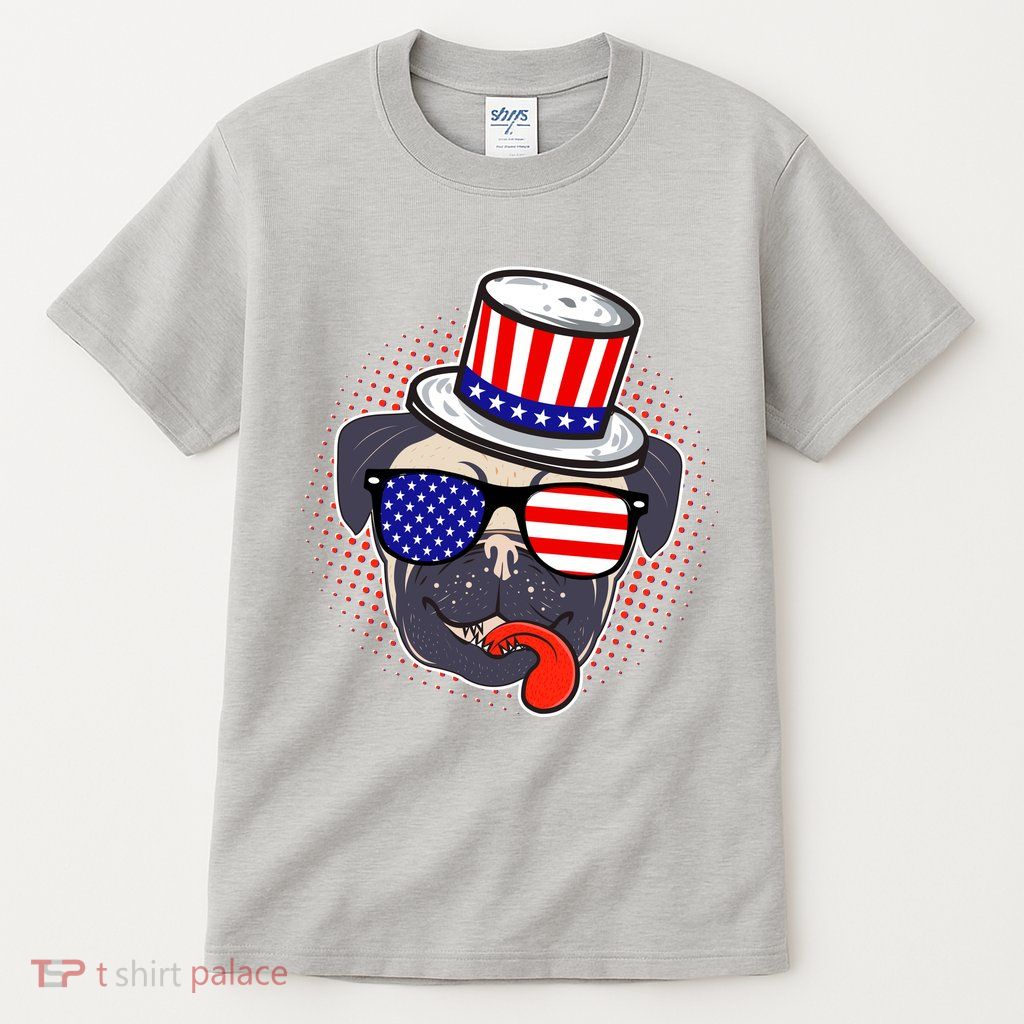 Uncle Sam Pug Tall T-Shirt
