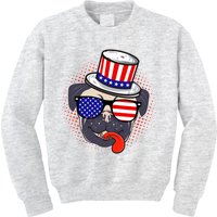 Uncle Sam Pug Kids Sweatshirt