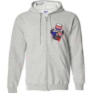 Uncle Sam Pug Full Zip Hoodie