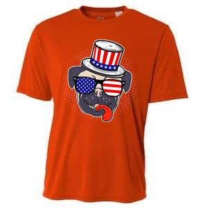 Uncle Sam Pug Cooling Performance Crew T-Shirt