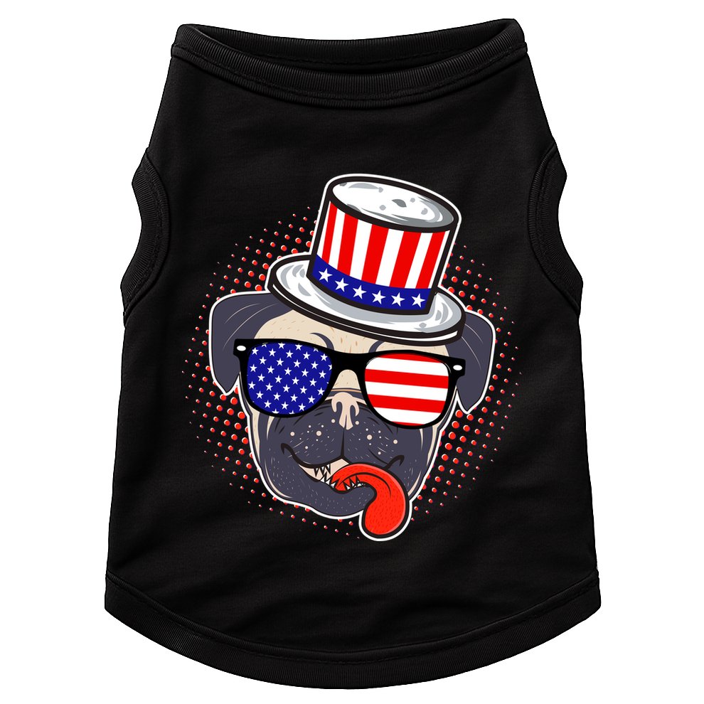Uncle Sam Pug Doggie Tank