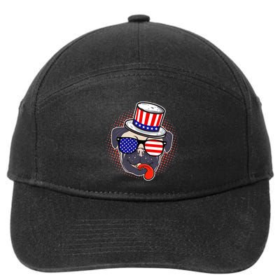 Uncle Sam Pug 7-Panel Snapback Hat