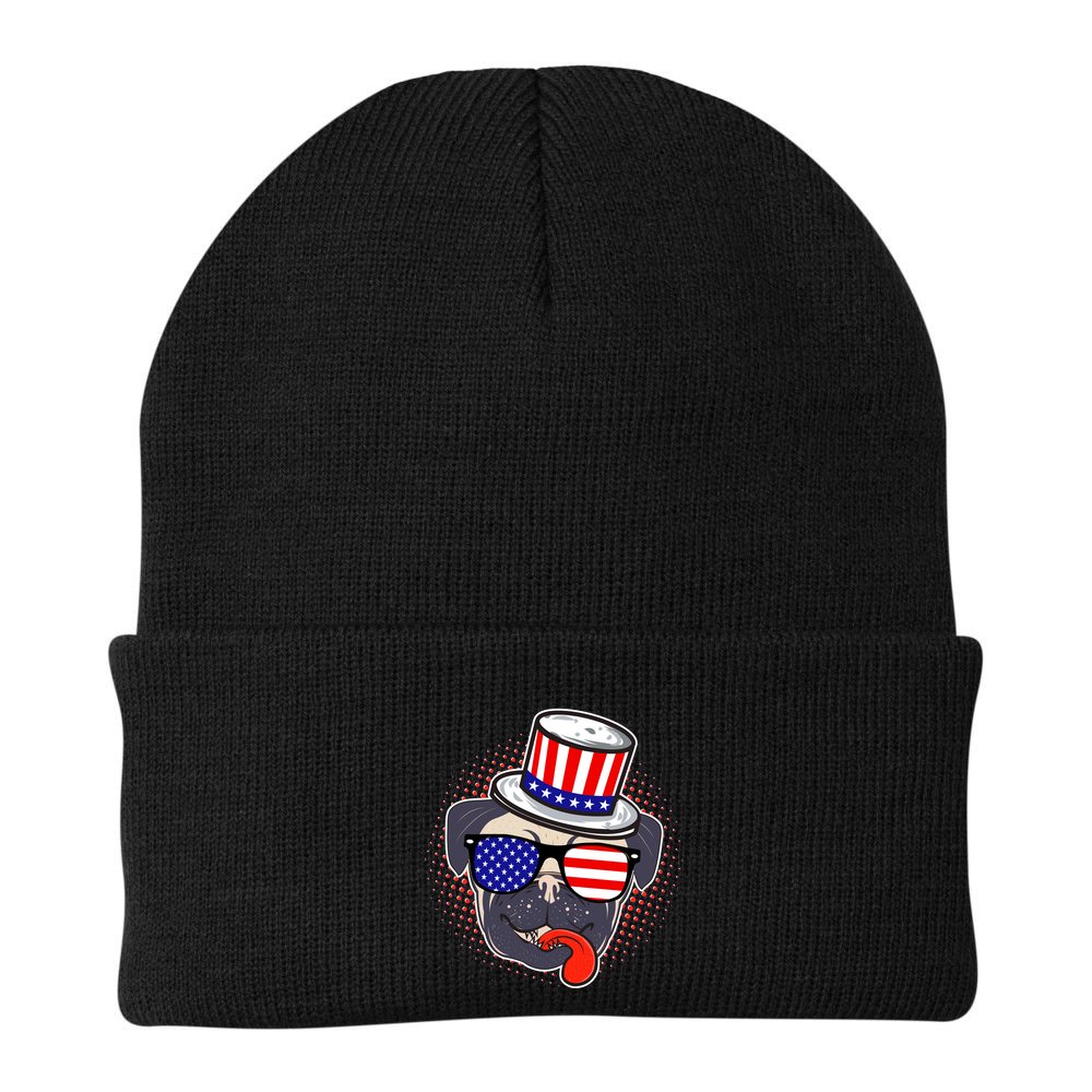 Uncle Sam Pug Beanie