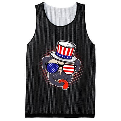 Uncle Sam Pug Mesh Reversible Basketball Jersey Tank