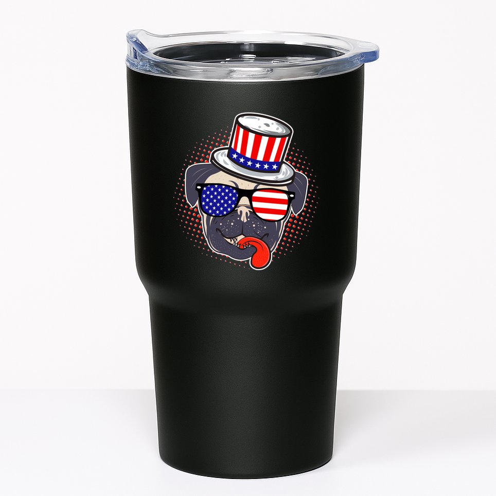 Uncle Sam Pug Tumbler
