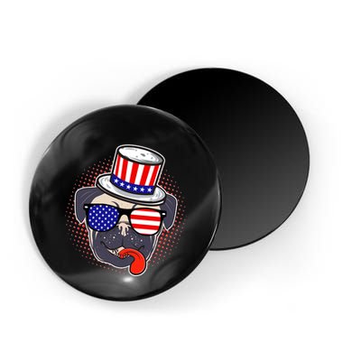 Uncle Sam Pug Magnet
