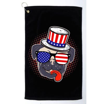 Uncle Sam Pug Golf Towel