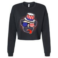 Uncle Sam Pug Cropped Pullover Crew