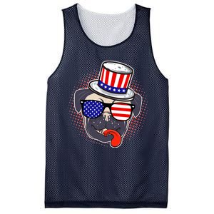 Uncle Sam Pug Mesh Reversible Basketball Jersey Tank