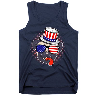 Uncle Sam Pug Tank Top