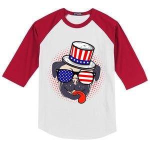 Uncle Sam Pug Kids Colorblock Raglan Jersey