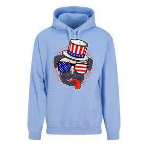 Uncle Sam Pug Unisex Surf Hoodie