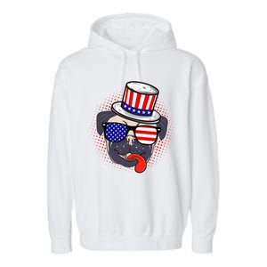 Uncle Sam Pug Garment-Dyed Fleece Hoodie