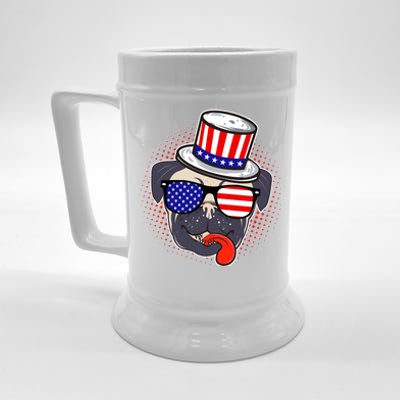 Uncle Sam Pug Beer Stein