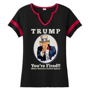 Uncle Sam Trump You're Fired Make America United Again Ladies Halftime Notch Neck Tee