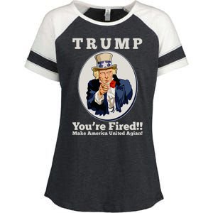 Uncle Sam Trump You're Fired Make America United Again Enza Ladies Jersey Colorblock Tee