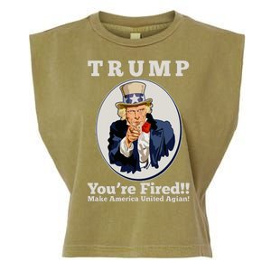 Uncle Sam Trump You're Fired Make America United Again Garment-Dyed Women's Muscle Tee