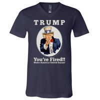 Uncle Sam Trump You're Fired Make America United Again V-Neck T-Shirt