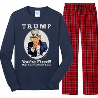 Uncle Sam Trump You're Fired Make America United Again Long Sleeve Pajama Set