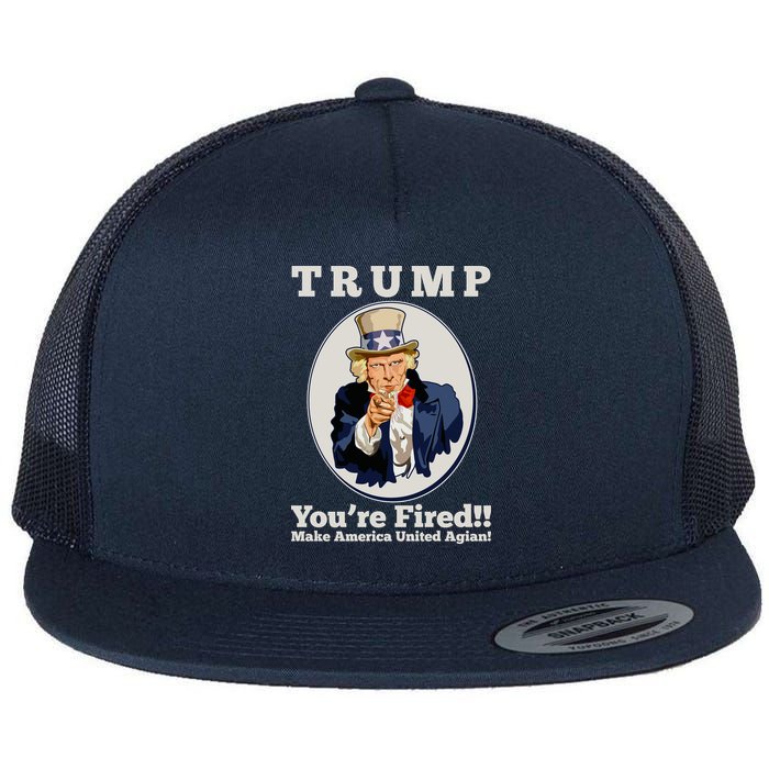 Uncle Sam Trump You're Fired Make America United Again Flatbill Hat