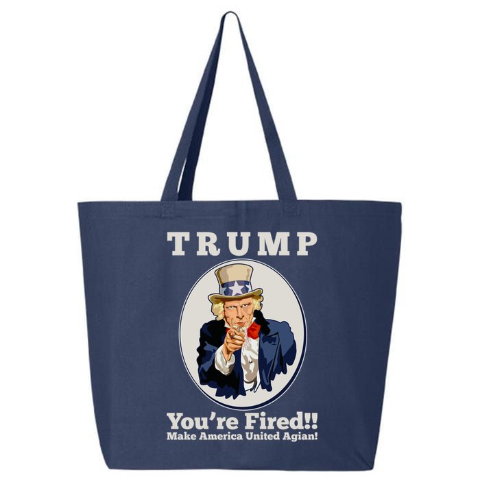 Uncle Sam Trump You're Fired Make America United Again 25L Jumbo Tote