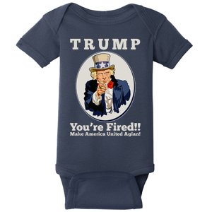 Uncle Sam Trump You're Fired Make America United Again Baby Bodysuit