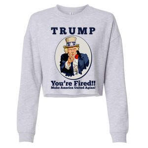 Uncle Sam Trump You're Fired Make America United Again Cropped Pullover Crew